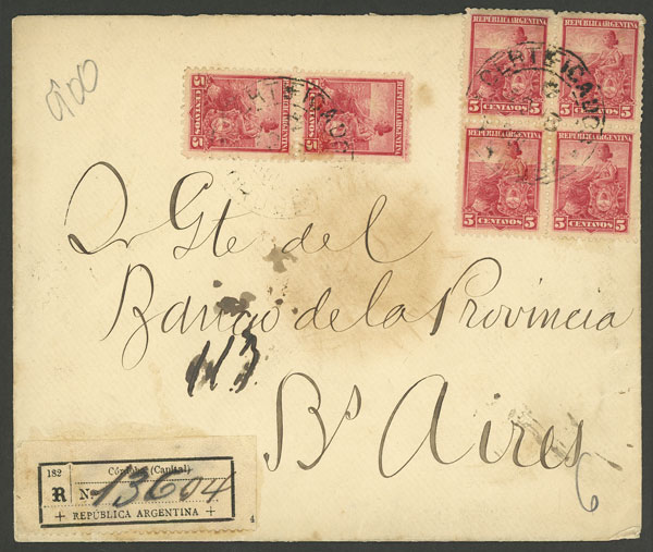 Lot 832 - Argentina postal history -  Guillermo Jalil - Philatino Auction # 2430 ARGENTINA: Very good selection of varied material (including rarities), with very convenient starts!