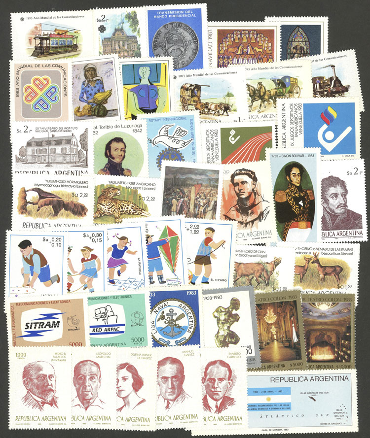 Lot 623 - Argentina general issues -  Guillermo Jalil - Philatino Auction # 2430 ARGENTINA: Very good selection of varied material (including rarities), with very convenient starts!