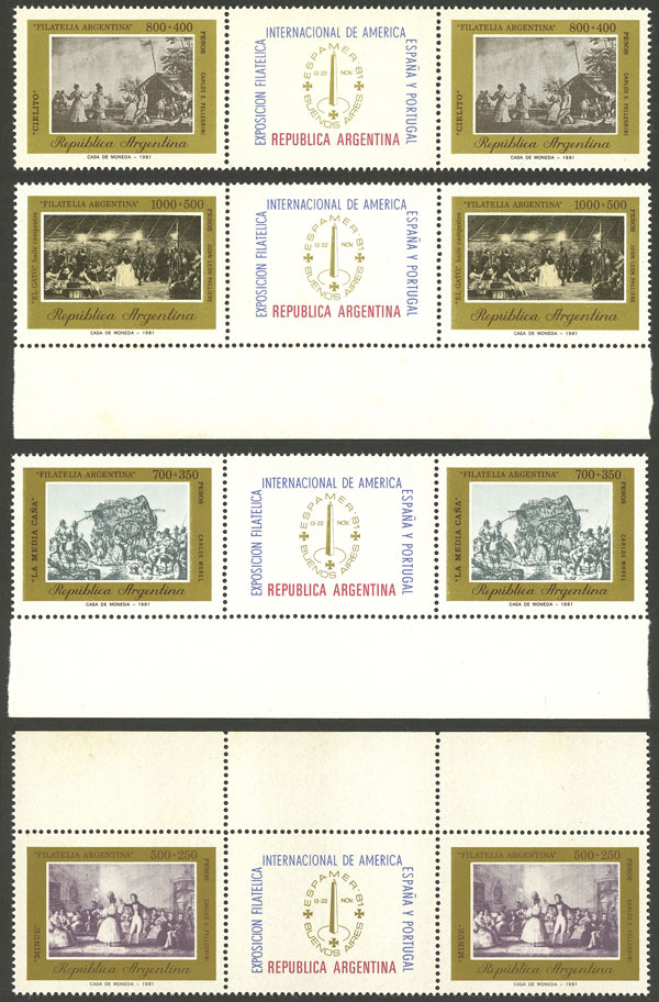 Lot 620 - Argentina general issues -  Guillermo Jalil - Philatino Auction # 2430 ARGENTINA: Very good selection of varied material (including rarities), with very convenient starts!