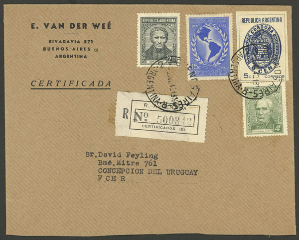 Lot 867 - Argentina postal history -  Guillermo Jalil - Philatino Auction # 2430 ARGENTINA: Very good selection of varied material (including rarities), with very convenient starts!