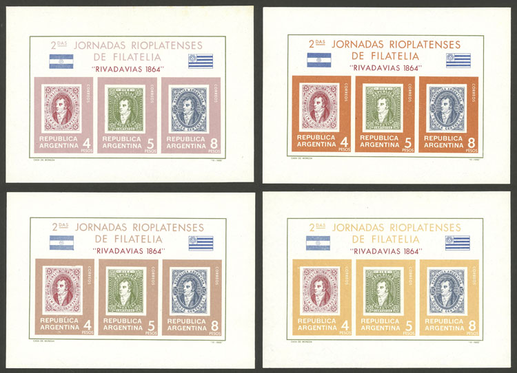 Lot 699 - Argentina souvenir sheets - Guillermo Jalil - Philatino Auction # 2430 ARGENTINA: Very good selection of varied material (including rarities), with very convenient starts! Lot 699 - Argentina souvenir sheets - Guillermo Jalil - Philatino Auction # 2430 ARGENTINA: Very good selection of varied material (including rarities), with very convenient starts!