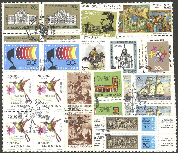 Lot 574 - Argentina general issues -  Guillermo Jalil - Philatino Auction # 2430 ARGENTINA: Very good selection of varied material (including rarities), with very convenient starts!