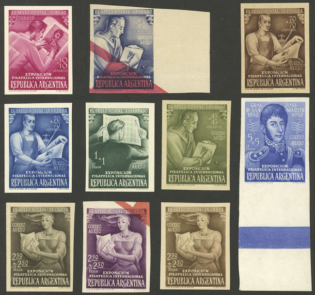 Lot 446 - Argentina general issues -  Guillermo Jalil - Philatino Auction # 2430 ARGENTINA: Very good selection of varied material (including rarities), with very convenient starts!