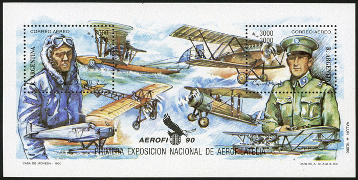 Lot 718 - Argentina souvenir sheets -  Guillermo Jalil - Philatino Auction # 2430 ARGENTINA: Very good selection of varied material (including rarities), with very convenient starts!