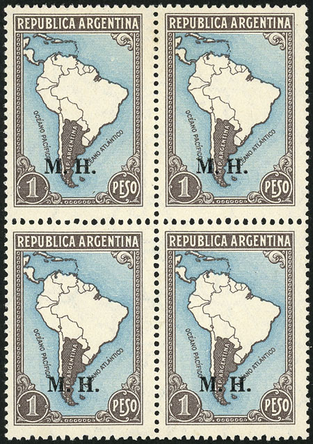 Lot 755 - Argentina official stamps -  Guillermo Jalil - Philatino Auction # 2430 ARGENTINA: Very good selection of varied material (including rarities), with very convenient starts!