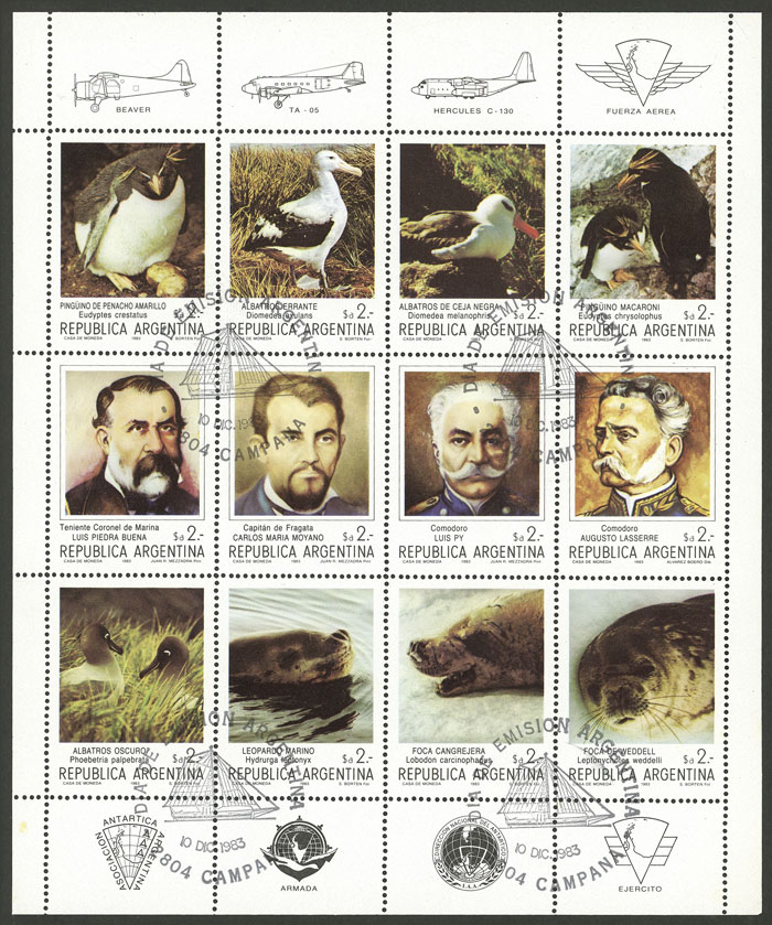 Lot 709 - Argentina souvenir sheets -  Guillermo Jalil - Philatino Auction # 2430 ARGENTINA: Very good selection of varied material (including rarities), with very convenient starts!