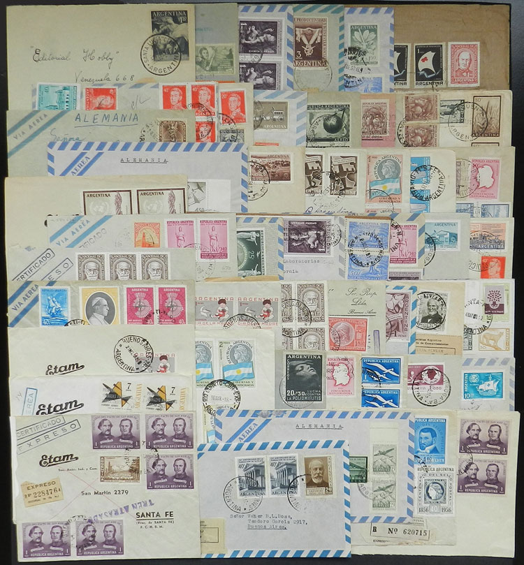 Lot 874 - Argentina postal history -  Guillermo Jalil - Philatino Auction # 2430 ARGENTINA: Very good selection of varied material (including rarities), with very convenient starts!