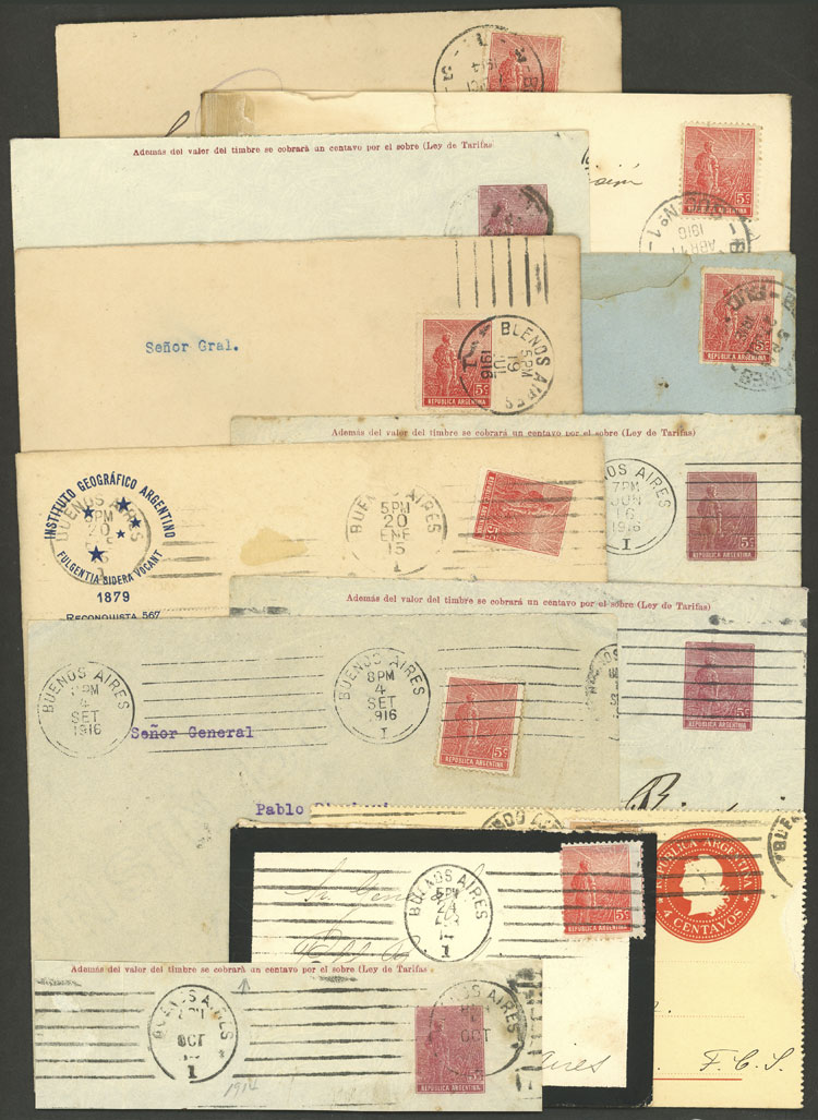 Lot 840 - Argentina postal history -  Guillermo Jalil - Philatino Auction # 2430 ARGENTINA: Very good selection of varied material (including rarities), with very convenient starts!