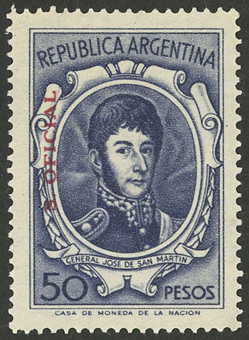 Lot 767 - Argentina official stamps -  Guillermo Jalil - Philatino Auction # 2430 ARGENTINA: Very good selection of varied material (including rarities), with very convenient starts!