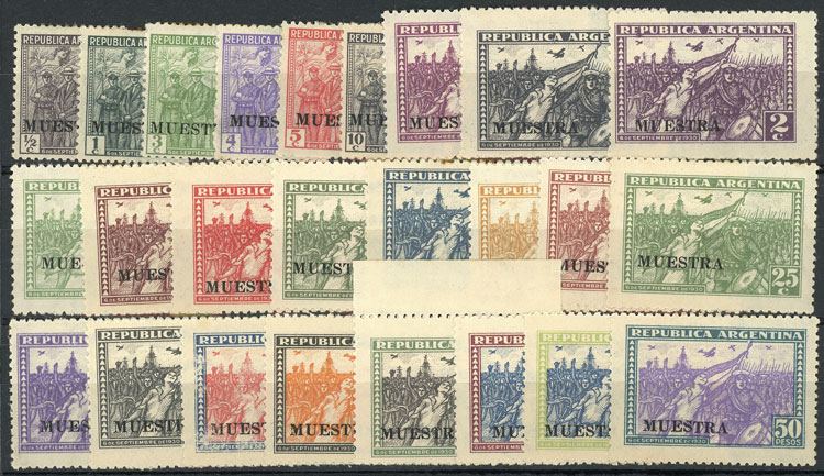 Lot 270 - Argentina general issues -  Guillermo Jalil - Philatino Auction # 2430 ARGENTINA: Very good selection of varied material (including rarities), with very convenient starts!