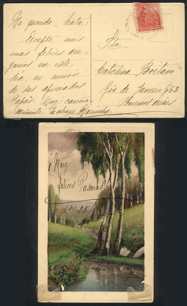 Lot 841 - Argentina postal history -  Guillermo Jalil - Philatino Auction # 2430 ARGENTINA: Very good selection of varied material (including rarities), with very convenient starts!