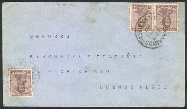 Lot 844 - Argentina postal history -  Guillermo Jalil - Philatino Auction # 2430 ARGENTINA: Very good selection of varied material (including rarities), with very convenient starts!