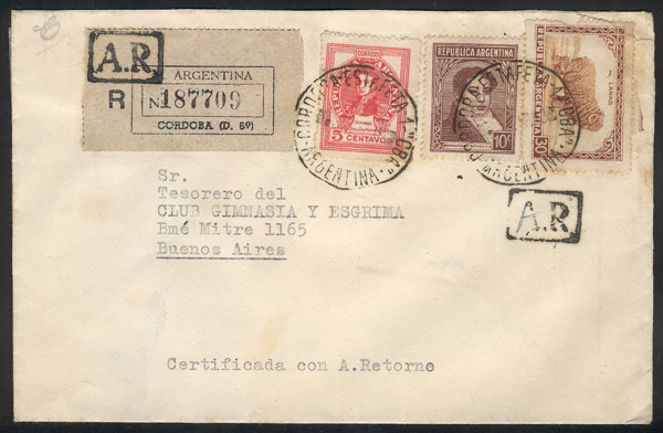 Lot 872 - Argentina postal history -  Guillermo Jalil - Philatino Auction # 2430 ARGENTINA: Very good selection of varied material (including rarities), with very convenient starts!