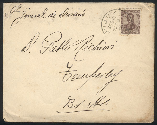 Lot 839 - Argentina postal history -  Guillermo Jalil - Philatino Auction # 2430 ARGENTINA: Very good selection of varied material (including rarities), with very convenient starts!