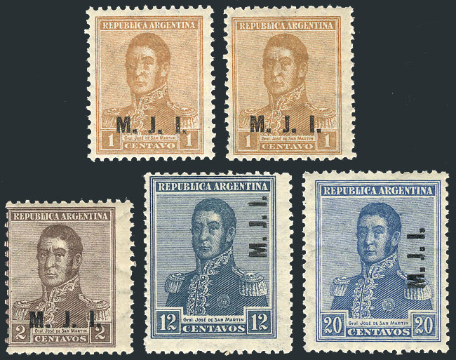 Lot 758 - Argentina official stamps -  Guillermo Jalil - Philatino Auction # 2430 ARGENTINA: Very good selection of varied material (including rarities), with very convenient starts!