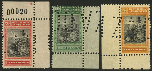 Lot 215 - Argentina general issues -  Guillermo Jalil - Philatino Auction # 2442 ARGENTINA: Super-economy auction with many interesting lots with VERY LOW PRICES!