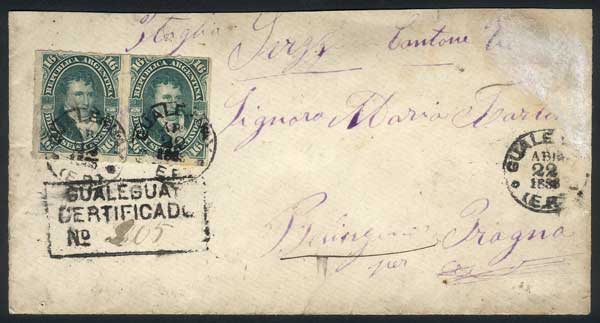 Lot 1388 - Argentina postal history - Guillermo Jalil - Philatino Auction # 2442 ARGENTINA: Super-economy auction with many interesting lots with VERY LOW PRICES! Lot 1388 - Argentina postal history - Guillermo Jalil - Philatino Auction # 2442 ARGENTINA: Super-economy auction with many interesting lots with VERY LOW PRICES!