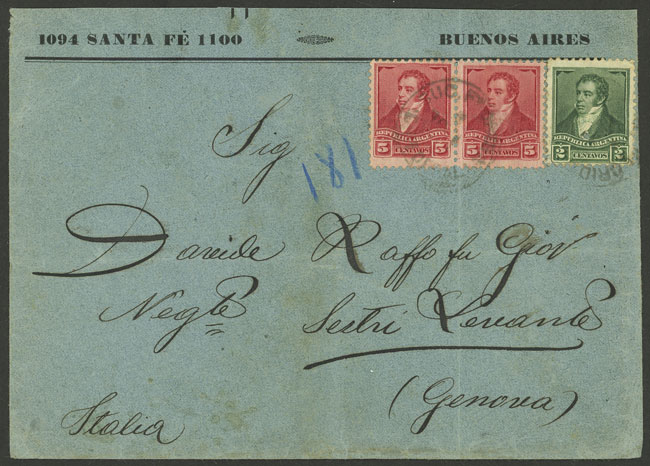 Lot 1399 - Argentina postal history - Guillermo Jalil - Philatino Auction # 2442 ARGENTINA: Super-economy auction with many interesting lots with VERY LOW PRICES! Lot 1399 - Argentina postal history - Guillermo Jalil - Philatino Auction # 2442 ARGENTINA: Super-economy auction with many interesting lots with VERY LOW PRICES!