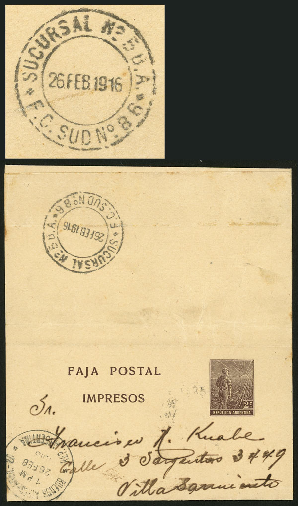 Lot 1409 - Argentina postal history - Guillermo Jalil - Philatino Auction # 2442 ARGENTINA: Super-economy auction with many interesting lots with VERY LOW PRICES! Lot 1409 - Argentina postal history - Guillermo Jalil - Philatino Auction # 2442 ARGENTINA: Super-economy auction with many interesting lots with VERY LOW PRICES!