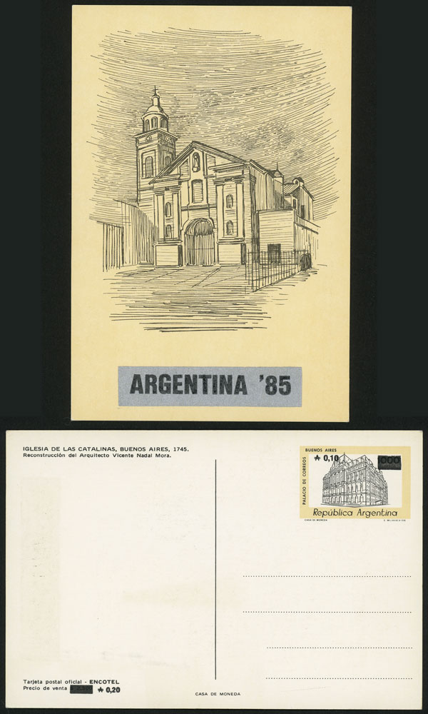 Lot 1377 - Argentina Postal stationery - Guillermo Jalil - Philatino Auction # 2442 ARGENTINA: Super-economy auction with many interesting lots with VERY LOW PRICES! Lot 1377 - Argentina Postal stationery - Guillermo Jalil - Philatino Auction # 2442 ARGENTINA: Super-economy auction with many interesting lots with VERY LOW PRICES!