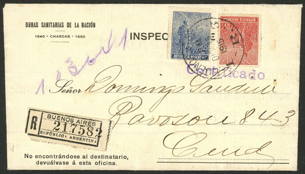 Lot 1408 - Argentina postal history - Guillermo Jalil - Philatino Auction # 2442 ARGENTINA: Super-economy auction with many interesting lots with VERY LOW PRICES! Lot 1408 - Argentina postal history - Guillermo Jalil - Philatino Auction # 2442 ARGENTINA: Super-economy auction with many interesting lots with VERY LOW PRICES!