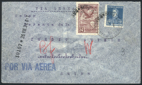 Lot 1424 - Argentina postal history - Guillermo Jalil - Philatino Auction # 2442 ARGENTINA: Super-economy auction with many interesting lots with VERY LOW PRICES! Lot 1424 - Argentina postal history - Guillermo Jalil - Philatino Auction # 2442 ARGENTINA: Super-economy auction with many interesting lots with VERY LOW PRICES!