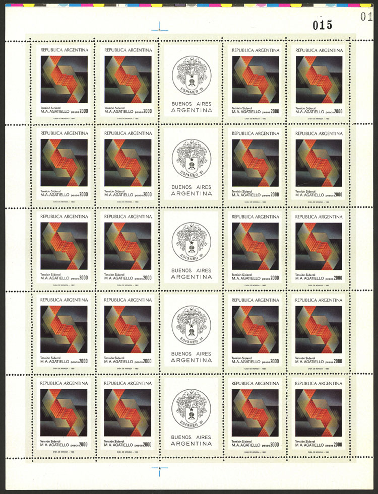 Lot 1076 - Argentina general issues -  Guillermo Jalil - Philatino Auction # 2448 ARGENTINA: