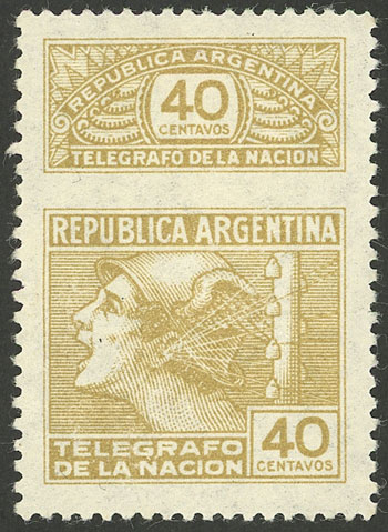 Lot 1378 - Argentina telegraph stamps -  Guillermo Jalil - Philatino Auction # 2448 ARGENTINA: