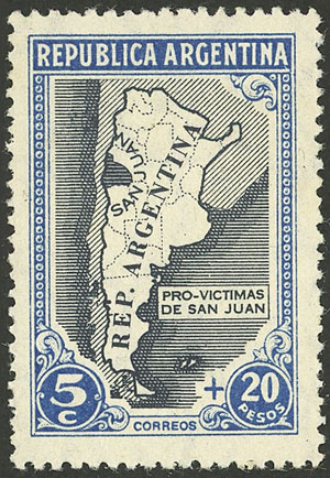 Lot 757 - Argentina general issues -  Guillermo Jalil - Philatino Auction # 2448 ARGENTINA: