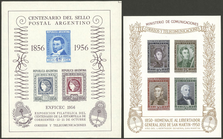 Lot 1238 - Argentina souvenir sheets - Guillermo Jalil - Philatino Auction # 2448 ARGENTINA: Lot 1238 - Argentina souvenir sheets - Guillermo Jalil - Philatino Auction # 2448 ARGENTINA: