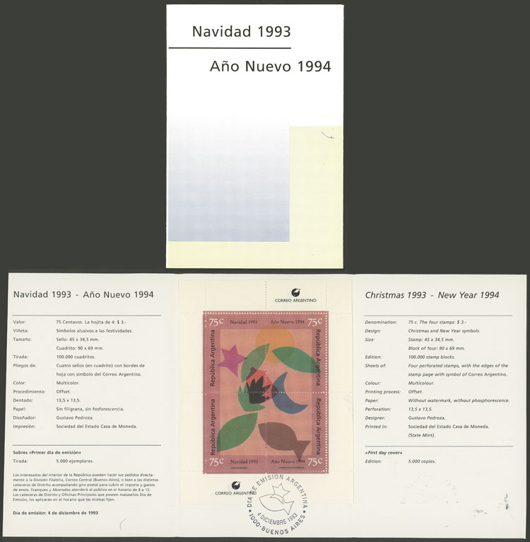 Lot 1282 - Argentina souvenir sheets - Guillermo Jalil - Philatino Auction # 2448 ARGENTINA: Lot 1282 - Argentina souvenir sheets - Guillermo Jalil - Philatino Auction # 2448 ARGENTINA: