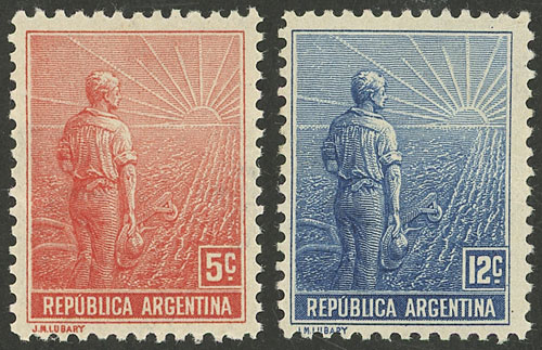 Lot 327 - Argentina general issues -  Guillermo Jalil - Philatino Auction # 2448 ARGENTINA: