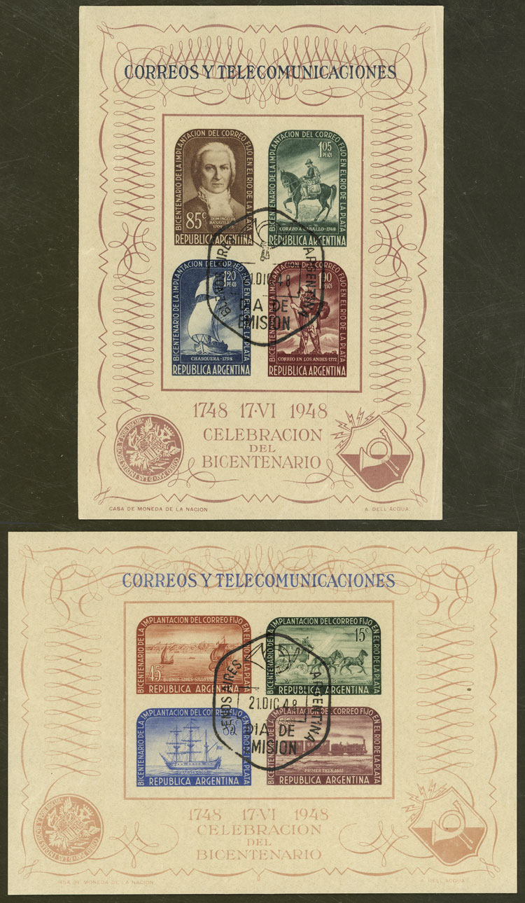 Lot 1288 - Argentina souvenir sheets - Guillermo Jalil - Philatino Auction # 2448 ARGENTINA: Lot 1288 - Argentina souvenir sheets - Guillermo Jalil - Philatino Auction # 2448 ARGENTINA: