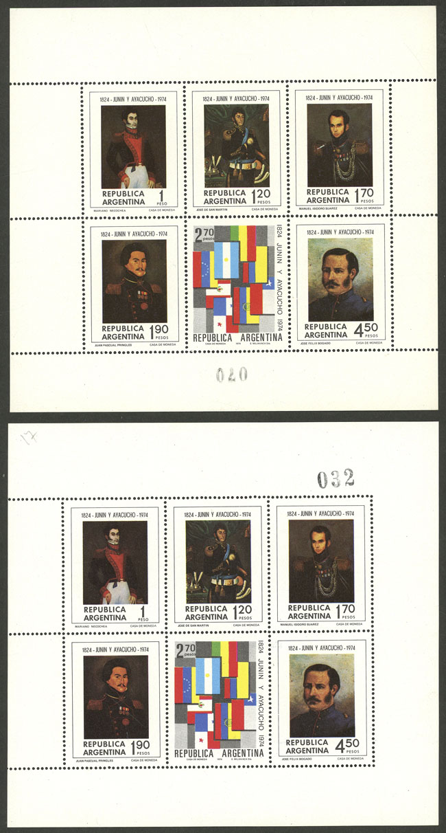 Lot 1251 - Argentina souvenir sheets - Guillermo Jalil - Philatino Auction # 2448 ARGENTINA: Lot 1251 - Argentina souvenir sheets - Guillermo Jalil - Philatino Auction # 2448 ARGENTINA: