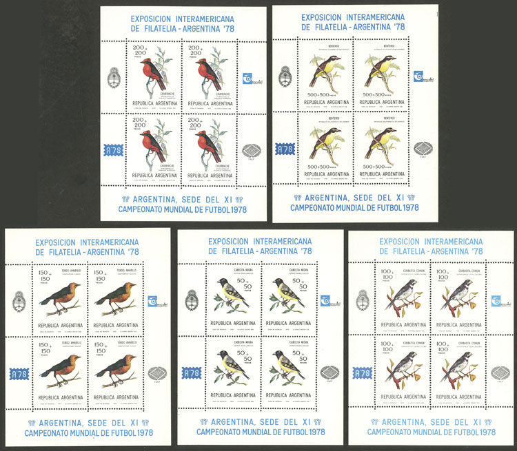 Lot 1253 - Argentina souvenir sheets - Guillermo Jalil - Philatino Auction # 2448 ARGENTINA: Lot 1253 - Argentina souvenir sheets - Guillermo Jalil - Philatino Auction # 2448 ARGENTINA: