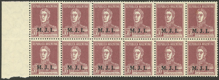 Lot 1327 - Argentina official stamps - Guillermo Jalil - Philatino Auction # 2448 ARGENTINA: Lot 1327 - Argentina official stamps - Guillermo Jalil - Philatino Auction # 2448 ARGENTINA: