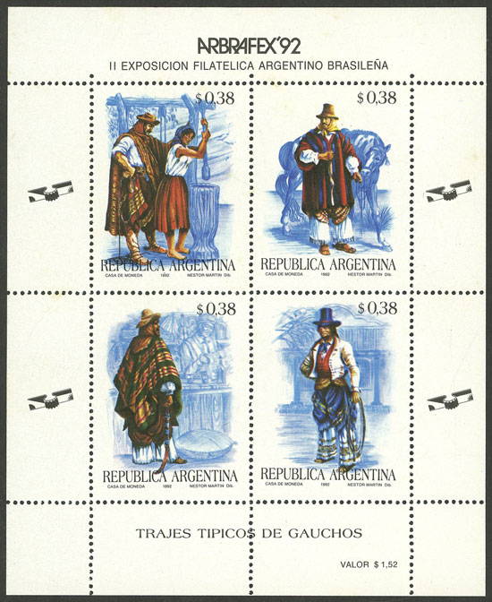 Lot 1280 - Argentina souvenir sheets - Guillermo Jalil - Philatino Auction # 2448 ARGENTINA: Lot 1280 - Argentina souvenir sheets - Guillermo Jalil - Philatino Auction # 2448 ARGENTINA:
