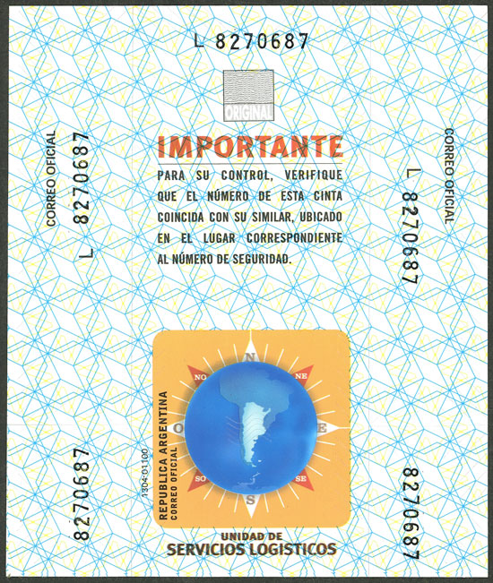 Lot 1298 - Argentina parcel post seals - Guillermo Jalil - Philatino Auction # 2448 ARGENTINA: Lot 1298 - Argentina parcel post seals - Guillermo Jalil - Philatino Auction # 2448 ARGENTINA: