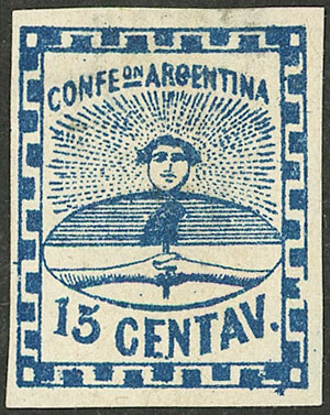 Lot 55 - Argentina confederation - Guillermo Jalil - Philatino Auction # 2448 ARGENTINA: Lot 55 - Argentina confederation - Guillermo Jalil - Philatino Auction # 2448 ARGENTINA: