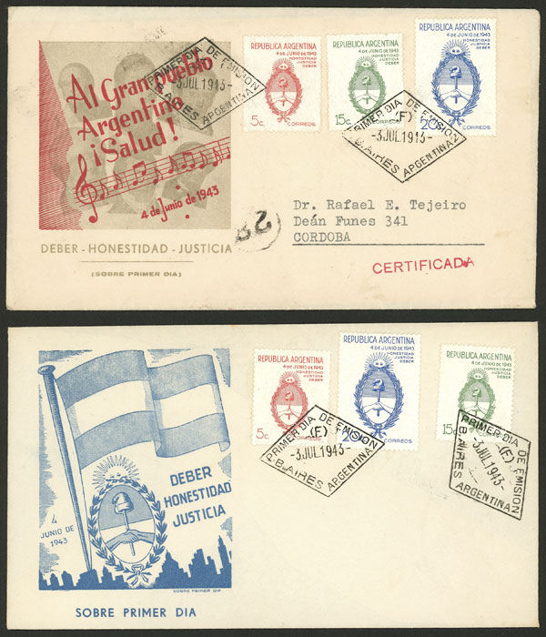 Lot 743 - Argentina general issues -  Guillermo Jalil - Philatino Auction # 2448 ARGENTINA: