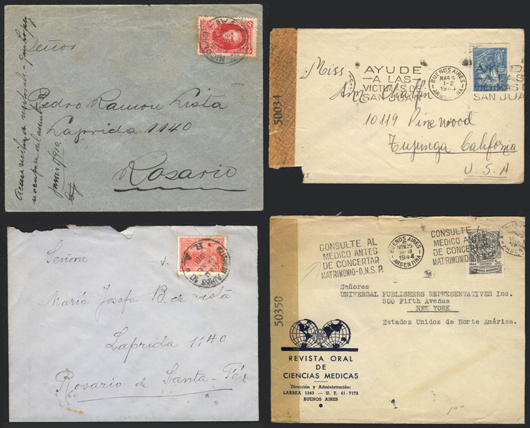 Lot 1415 - Argentina postal history -  Guillermo Jalil - Philatino Auction # 2448 ARGENTINA: