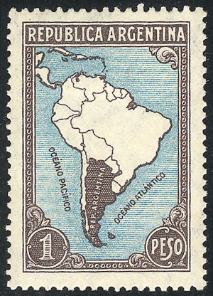 Lot 596 - Argentina general issues -  Guillermo Jalil - Philatino Auction # 2448 ARGENTINA: