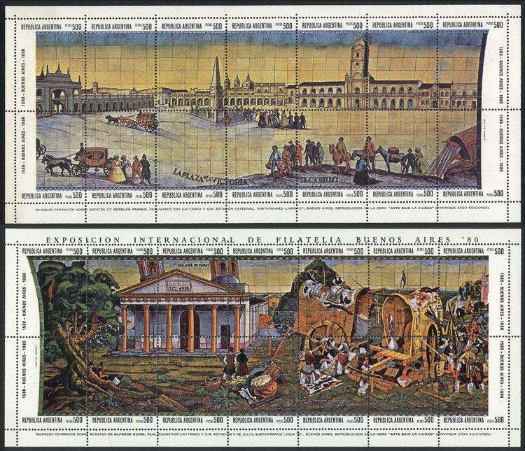 Lot 1257 - Argentina souvenir sheets - Guillermo Jalil - Philatino Auction # 2448 ARGENTINA: Lot 1257 - Argentina souvenir sheets - Guillermo Jalil - Philatino Auction # 2448 ARGENTINA:
