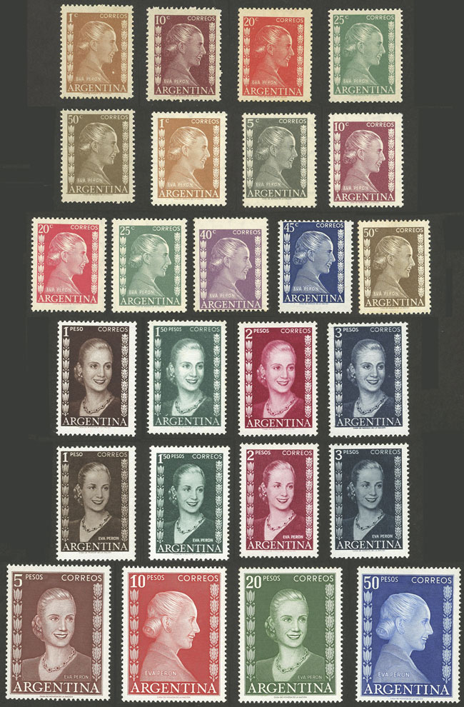 Lot 530 - Argentina general issues -  Guillermo Jalil - Philatino Auction # 2449 ARGENTINA: Very enjoyable general auction, with a lot of interesting material of all periods!!