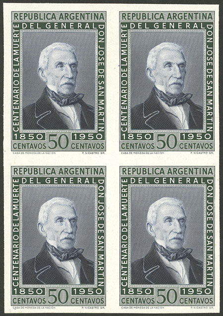 Lot 517 - Argentina general issues -  Guillermo Jalil - Philatino Auction # 2449 ARGENTINA: Very enjoyable general auction, with a lot of interesting material of all periods!!