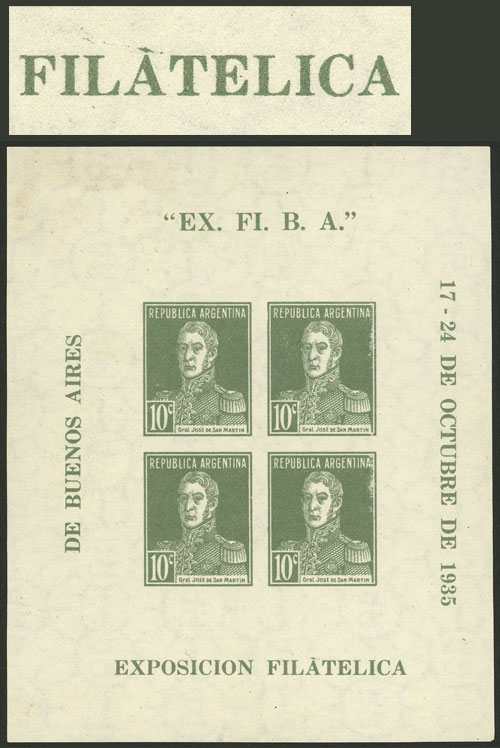 Lot 924 - Argentina souvenir sheets -  Guillermo Jalil - Philatino Auction # 2449 ARGENTINA: Very enjoyable general auction, with a lot of interesting material of all periods!!