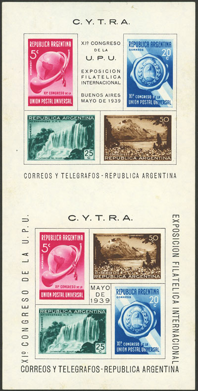 Lot 927 - Argentina souvenir sheets - Guillermo Jalil - Philatino Auction # 2449 ARGENTINA: Very enjoyable general auction, with a lot of interesting material of all periods!! Lot 927 - Argentina souvenir sheets - Guillermo Jalil - Philatino Auction # 2449 ARGENTINA: Very enjoyable general auction, with a lot of interesting material of all periods!!