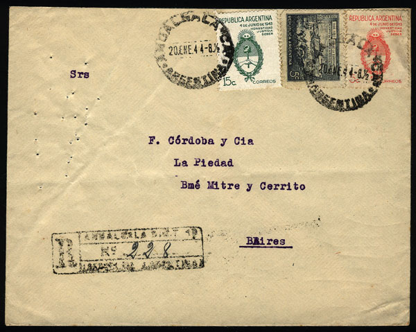 Lot 1130 - Argentina postal history - Guillermo Jalil - Philatino Auction # 2449 ARGENTINA: Very enjoyable general auction, with a lot of interesting material of all periods!! Lot 1130 - Argentina postal history - Guillermo Jalil - Philatino Auction # 2449 ARGENTINA: Very enjoyable general auction, with a lot of interesting material of all periods!!