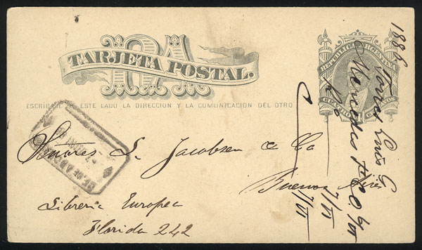 Lot 1082 - Argentina postal history -  Guillermo Jalil - Philatino Auction # 2449 ARGENTINA: Very enjoyable general auction, with a lot of interesting material of all periods!!