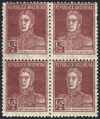 Lot 292 - Argentina general issues -  Guillermo Jalil - Philatino Auction # 2449 ARGENTINA: Very enjoyable general auction, with a lot of interesting material of all periods!!